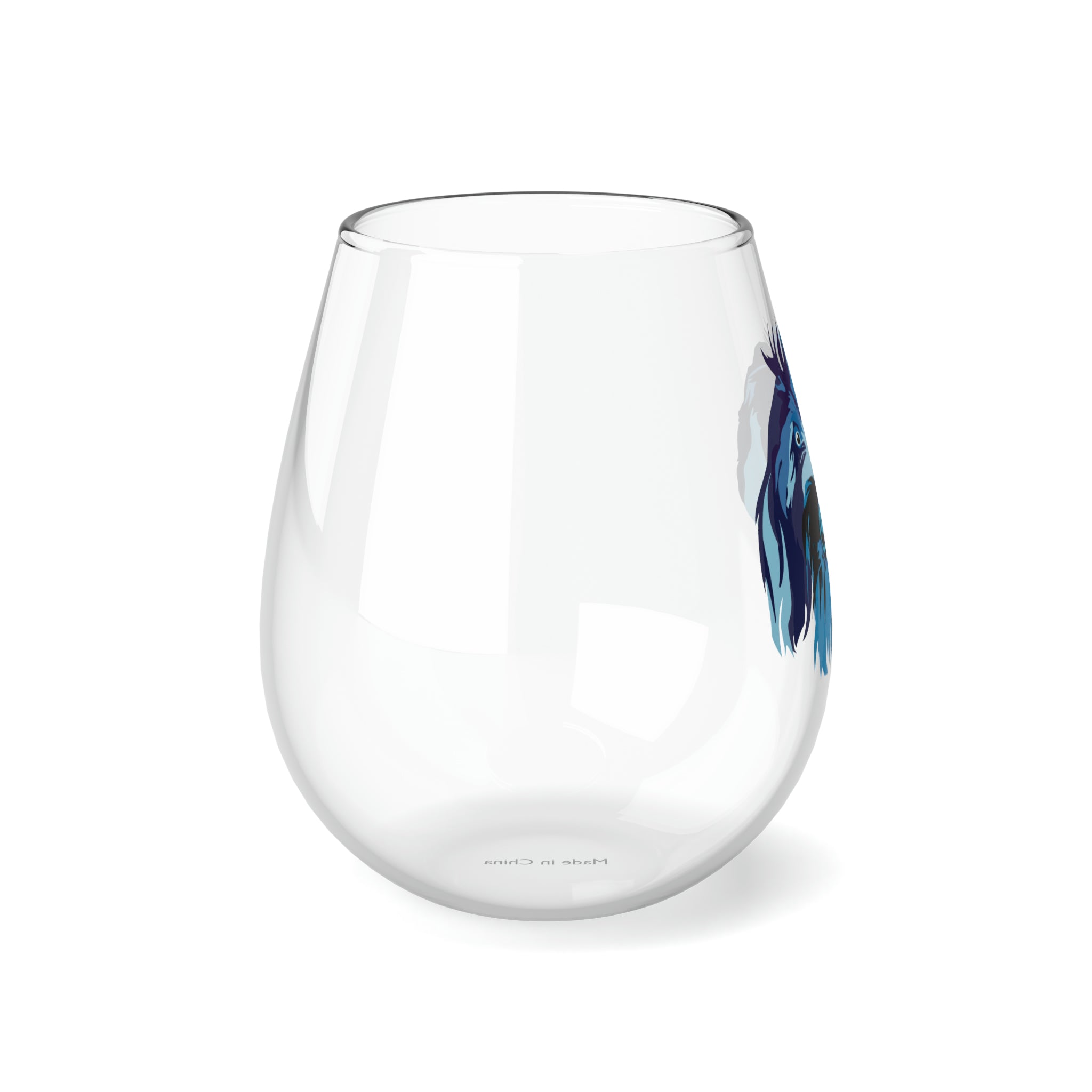 BLUE GRIFF Stemless Wine Glass, 11.75oz
