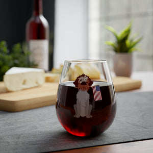 Patriot Griff Stemless Wine Glass, 11.75oz