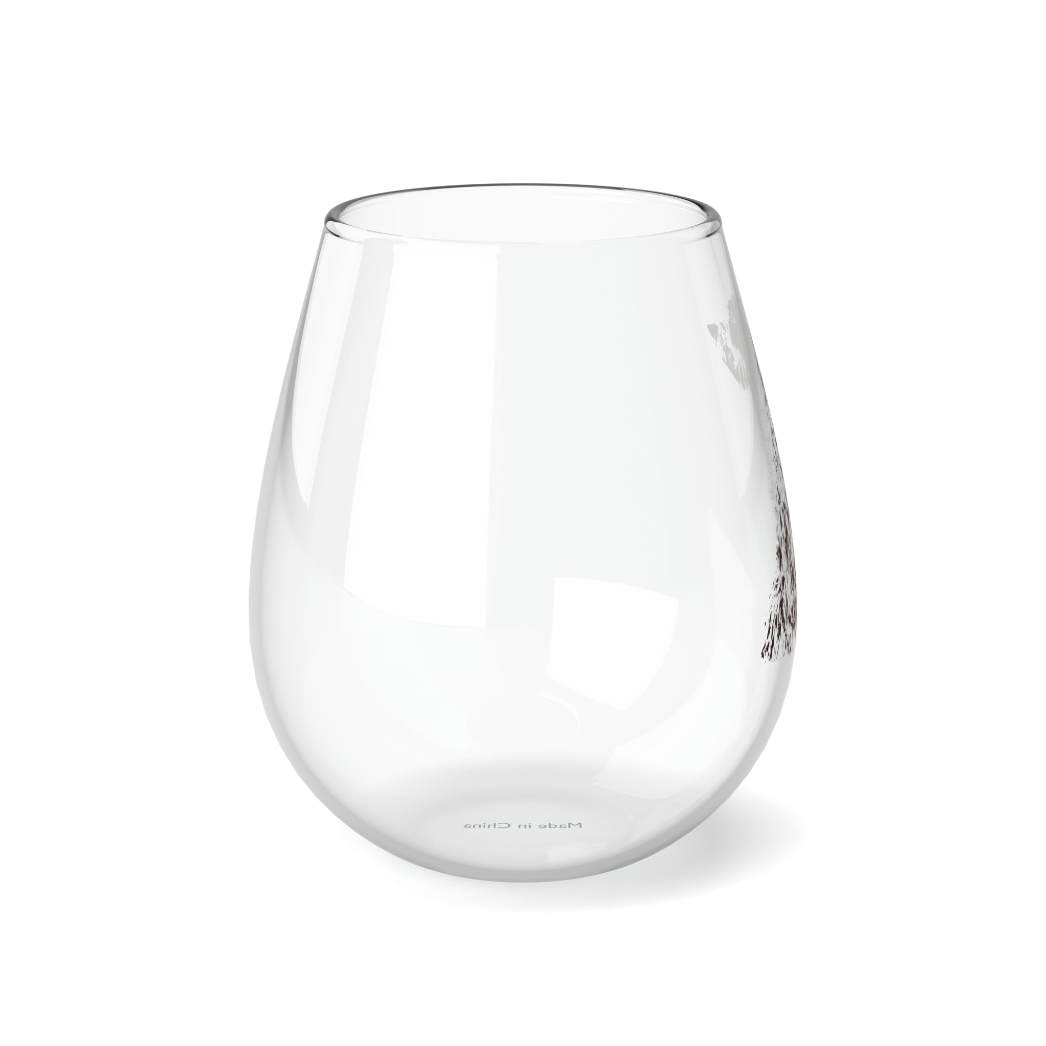 Brown nose Stemless Wine Glass, 11.75oz