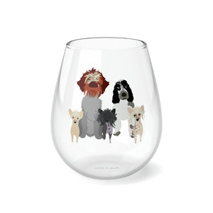 SARA'S FUR KIDSStemless Wine Glass, 11.75oz