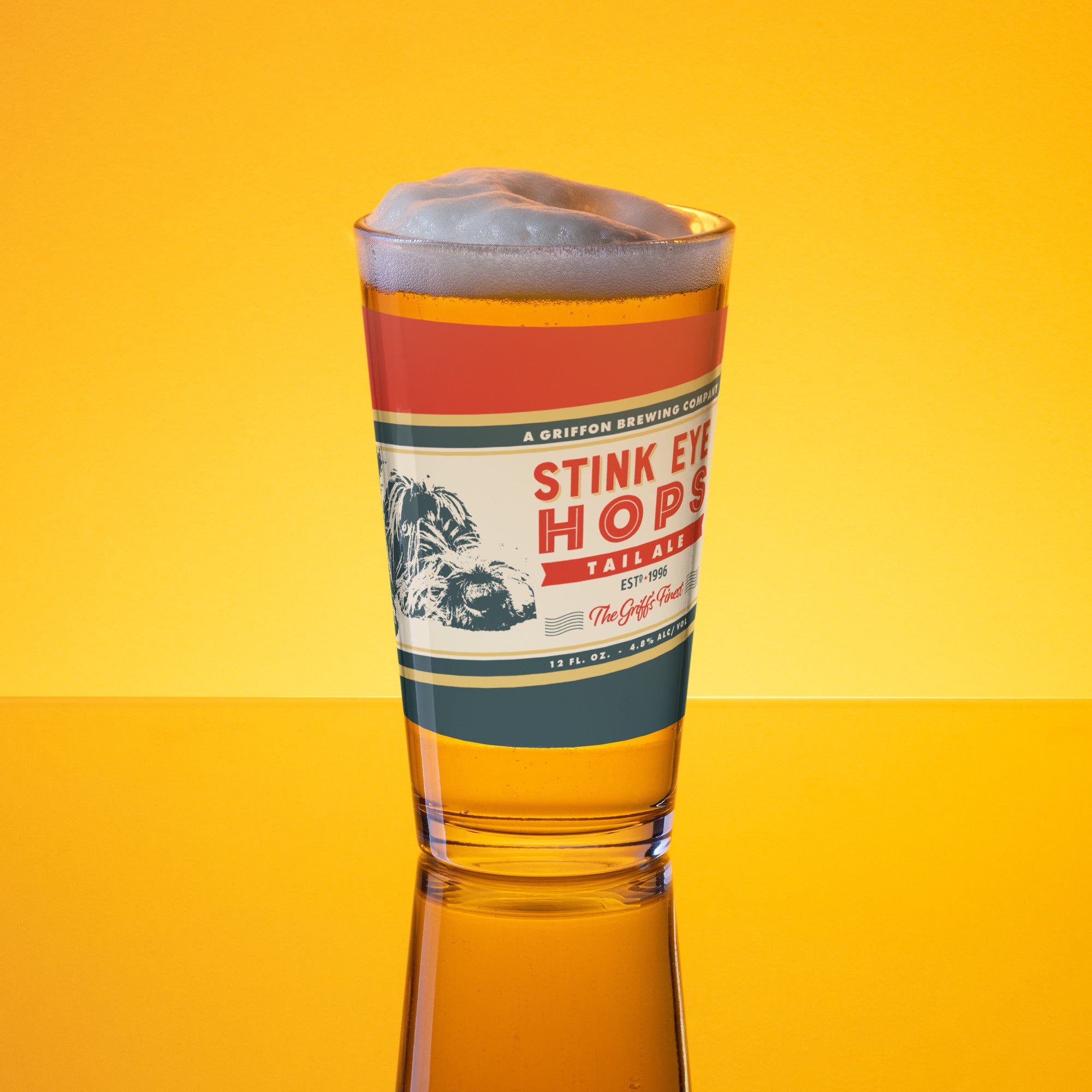 STINK EYE Shaker pint glass