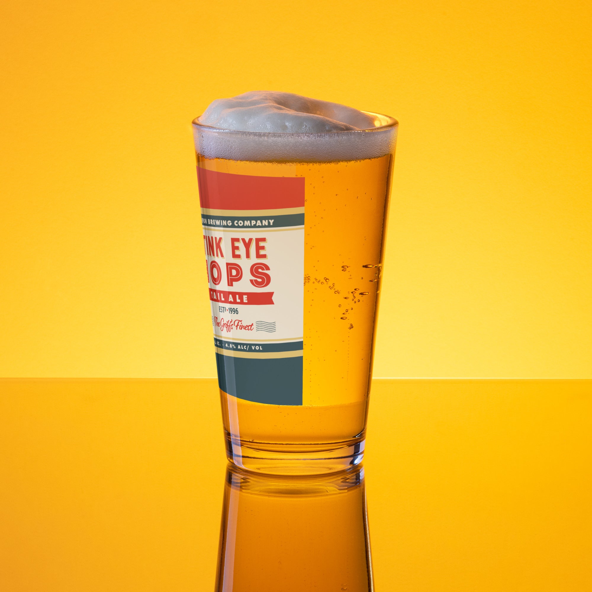 STINK EYE Shaker pint glass