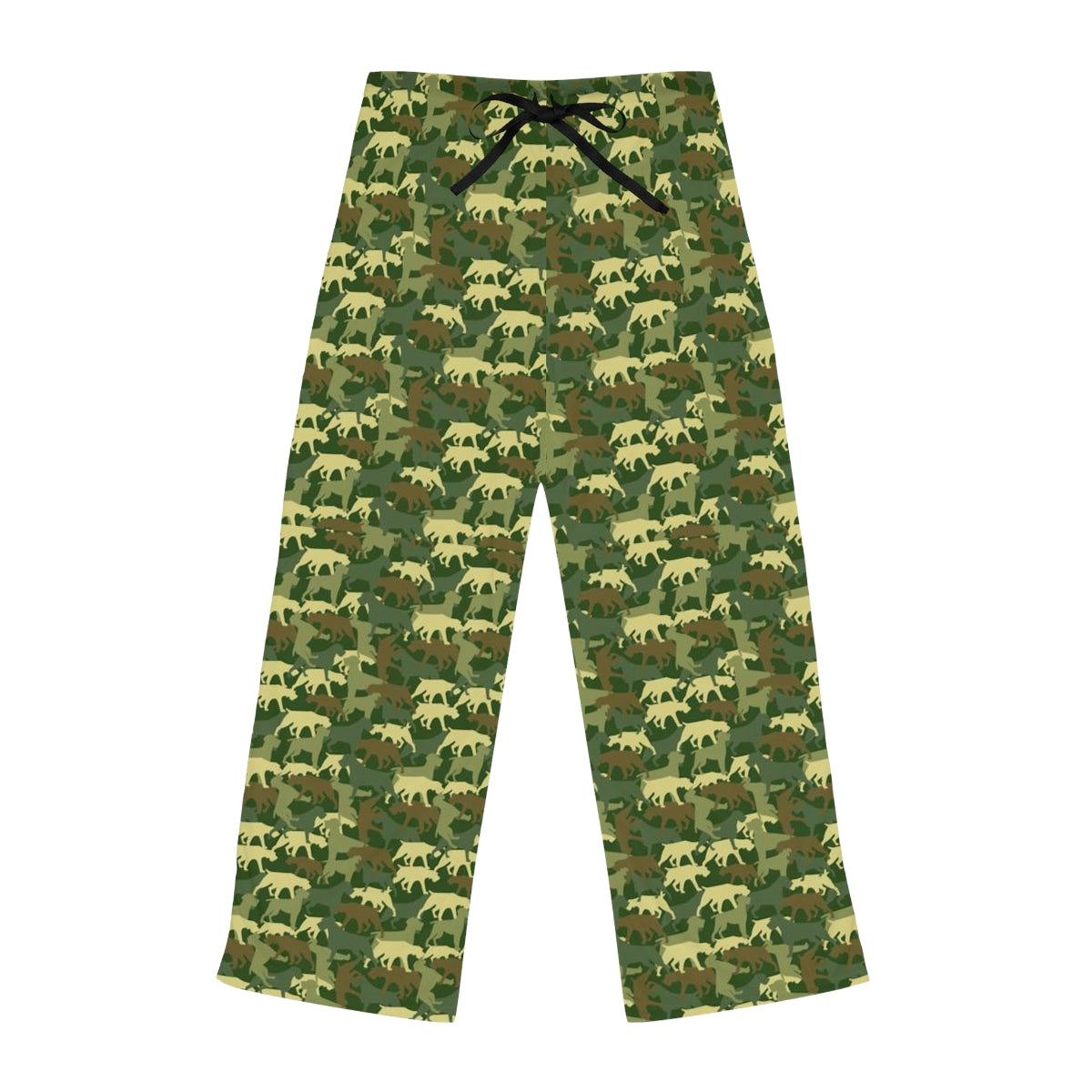 GREEN CAMO Women's Pajama Pants (AOP)