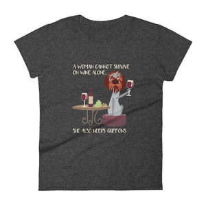 WINE & GRIFFONS tee