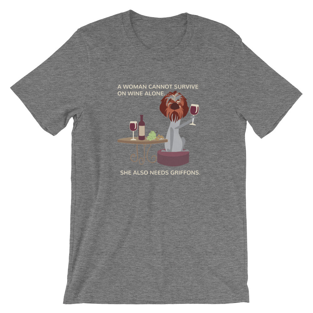 WINE ALONE tee