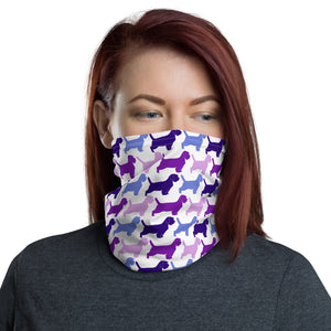 PBGV PINK BLUE PURPLE Neck Gaiter