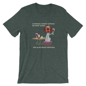 WINE ALONE tee