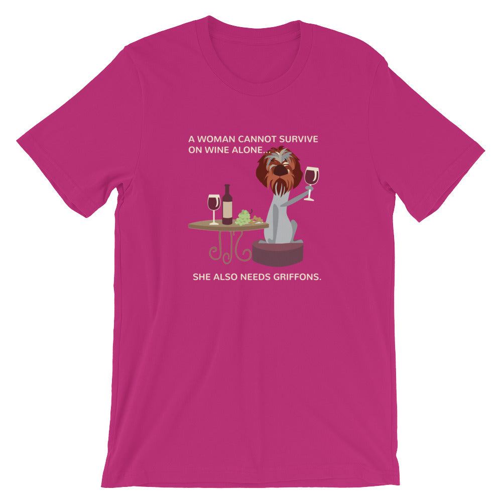 WINE ALONE tee