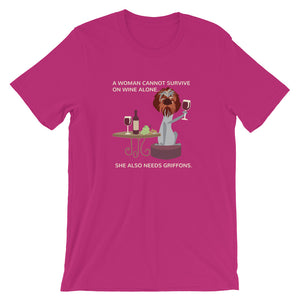 WINE ALONE tee