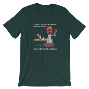 WINE ALONE tee
