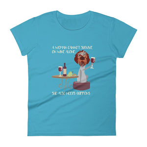 WINE & GRIFFONS tee