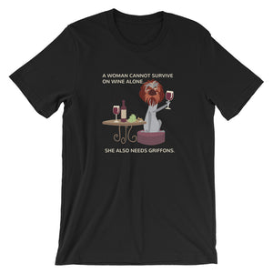 WINE ALONE tee