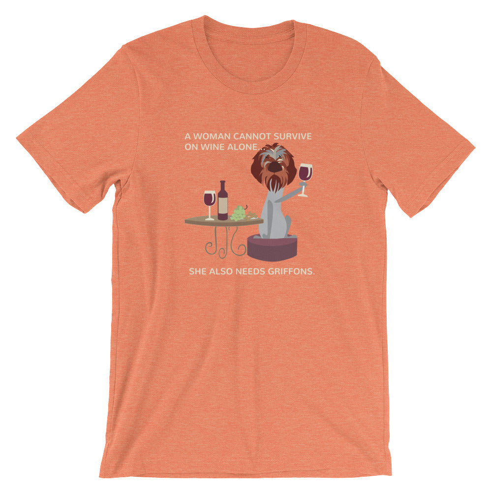 WINE ALONE tee