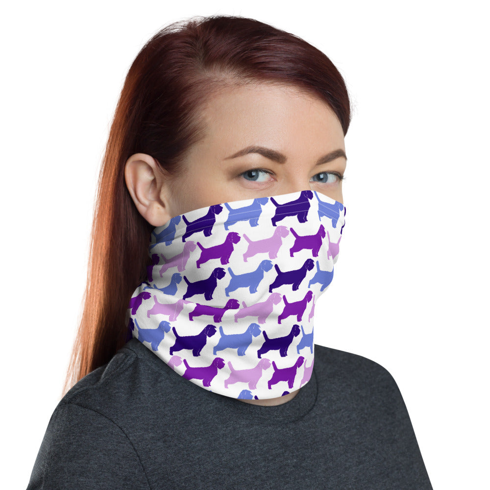 PBGV PINK BLUE PURPLE Neck Gaiter