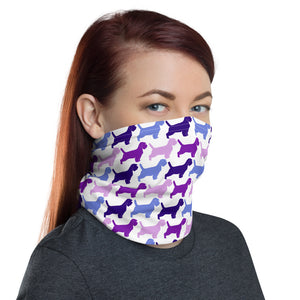 PBGV PINK BLUE PURPLE Neck Gaiter