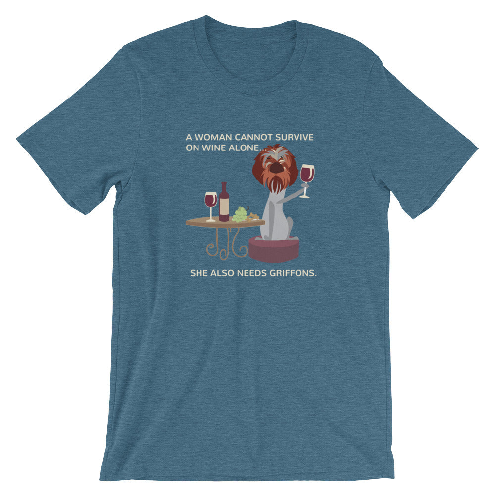 WINE ALONE tee