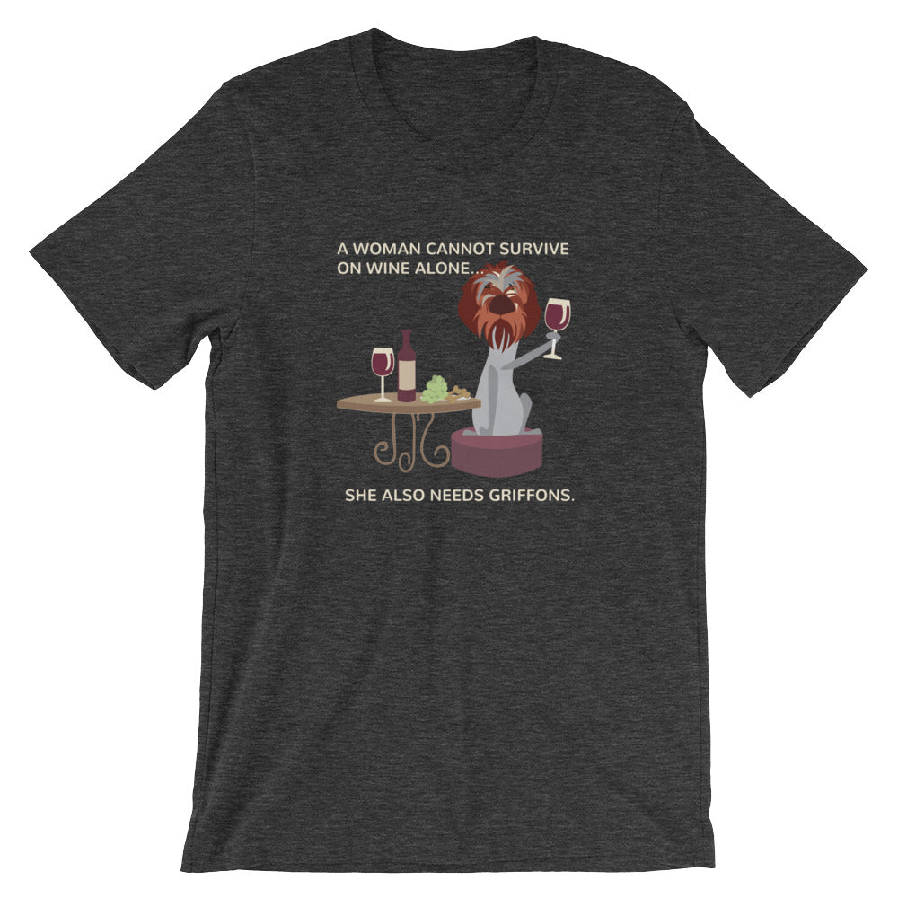 WINE ALONE tee
