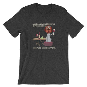 WINE ALONE tee