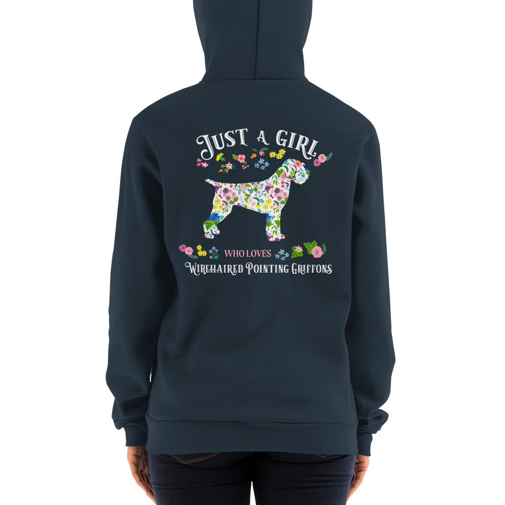 JUST A GIRL zipper hoodie