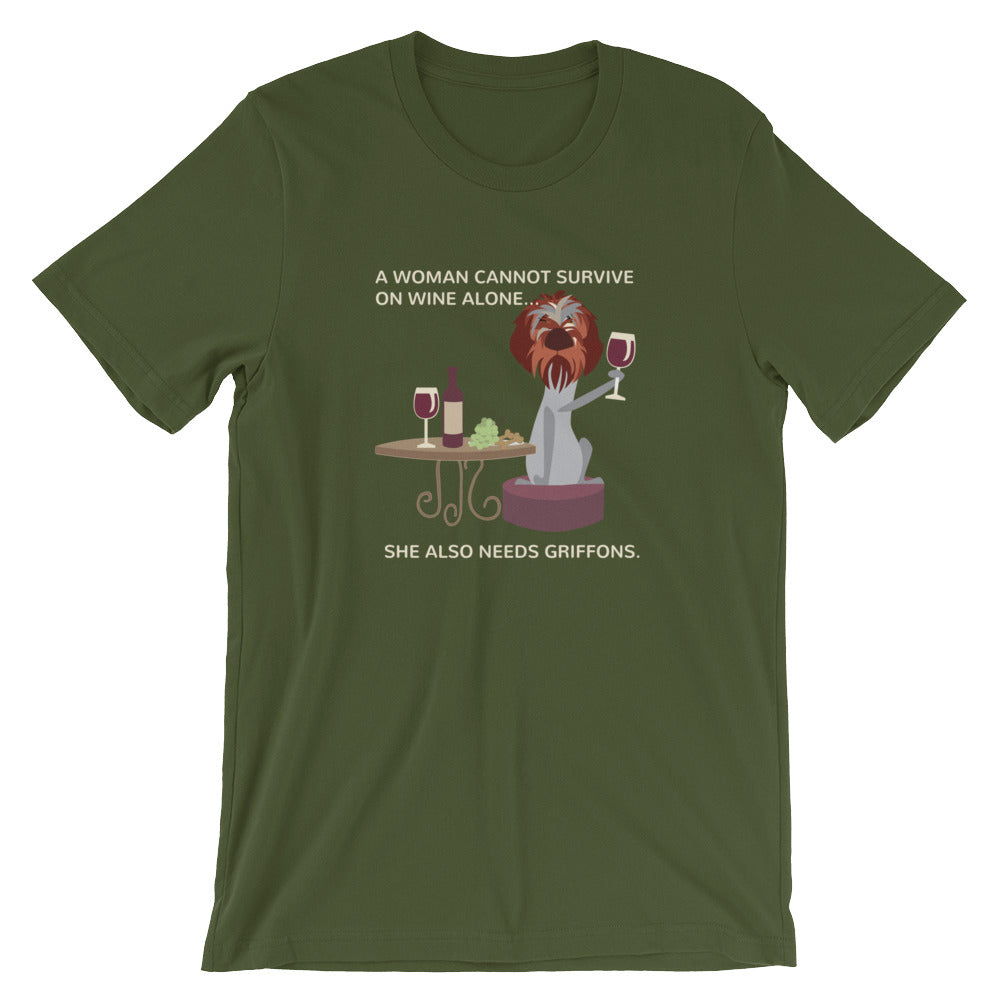 WINE ALONE tee