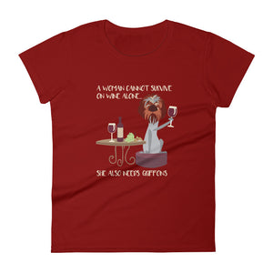 WINE & GRIFFONS tee