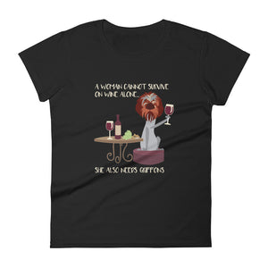 WINE & GRIFFONS tee
