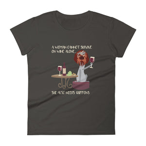 WINE & GRIFFONS tee