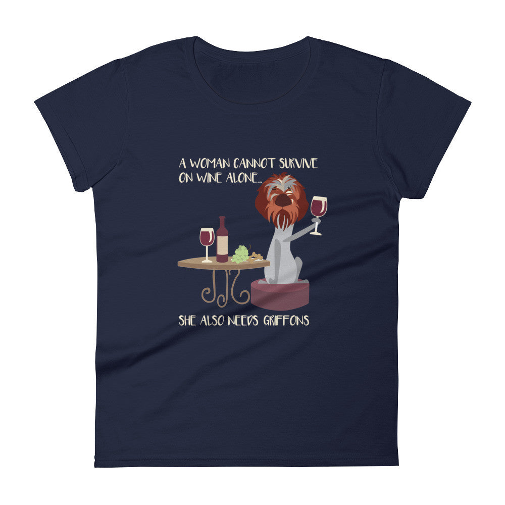 WINE & GRIFFONS tee