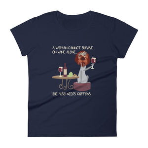 WINE & GRIFFONS tee