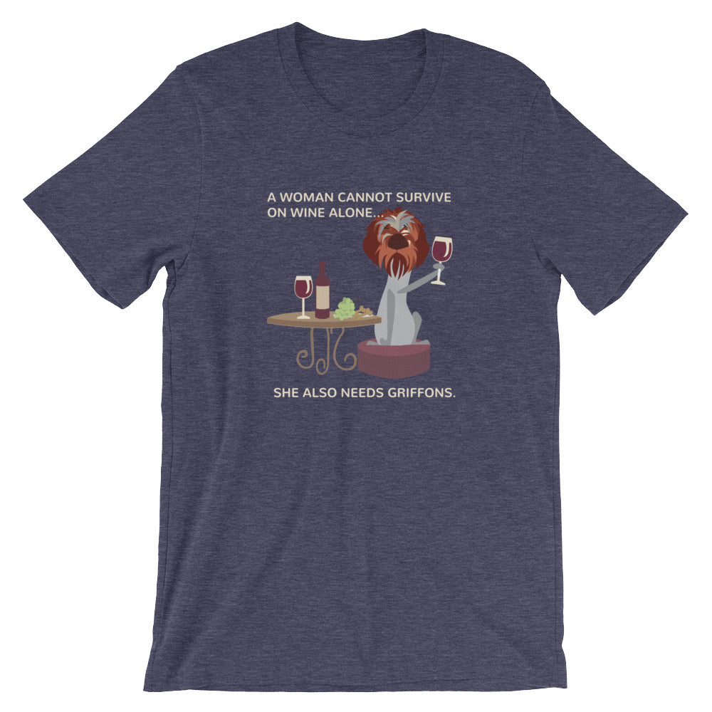 WINE ALONE tee