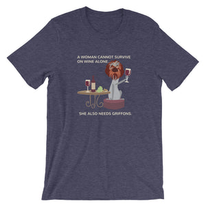 WINE ALONE tee