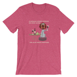WINE ALONE tee