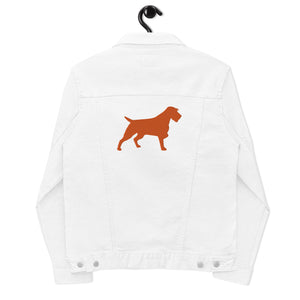 Double Fear the Beard Unisex denim jacket Orange