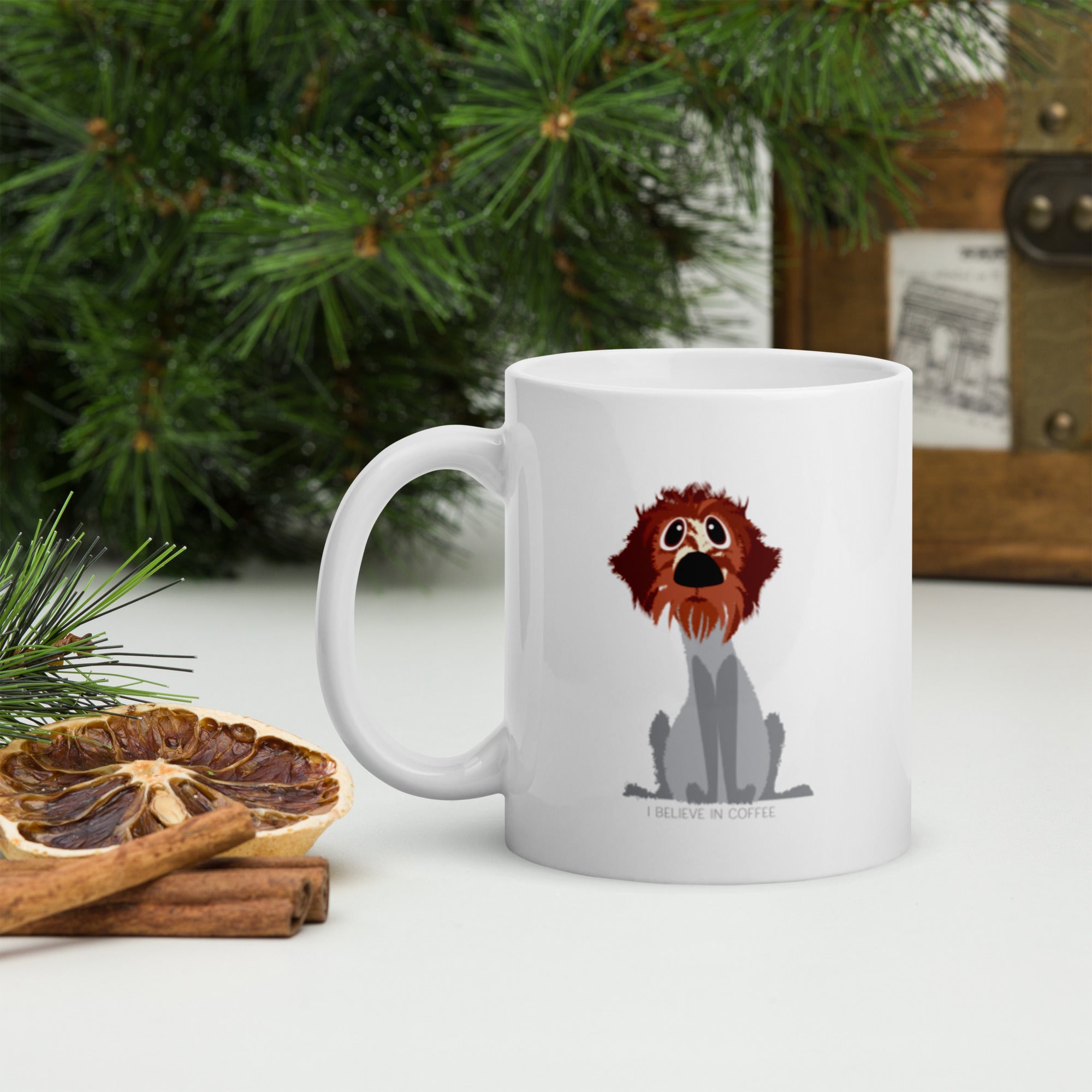 I BELIEVE IN COFFEE mug