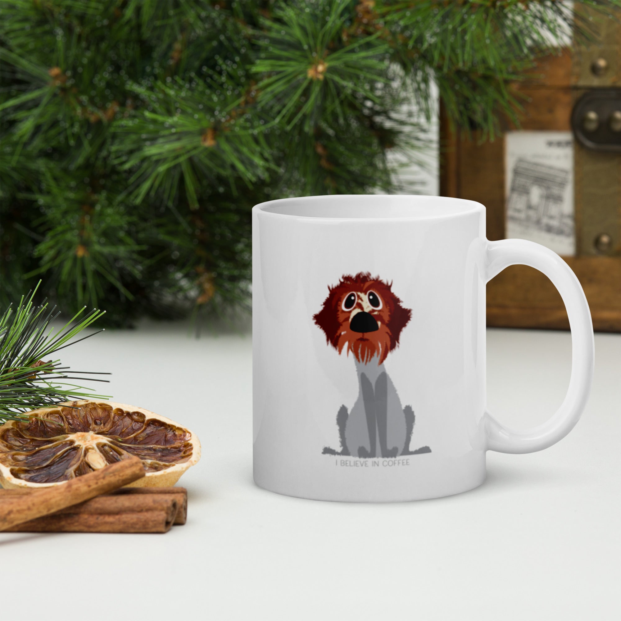 I BELIEVE IN COFFEE mug