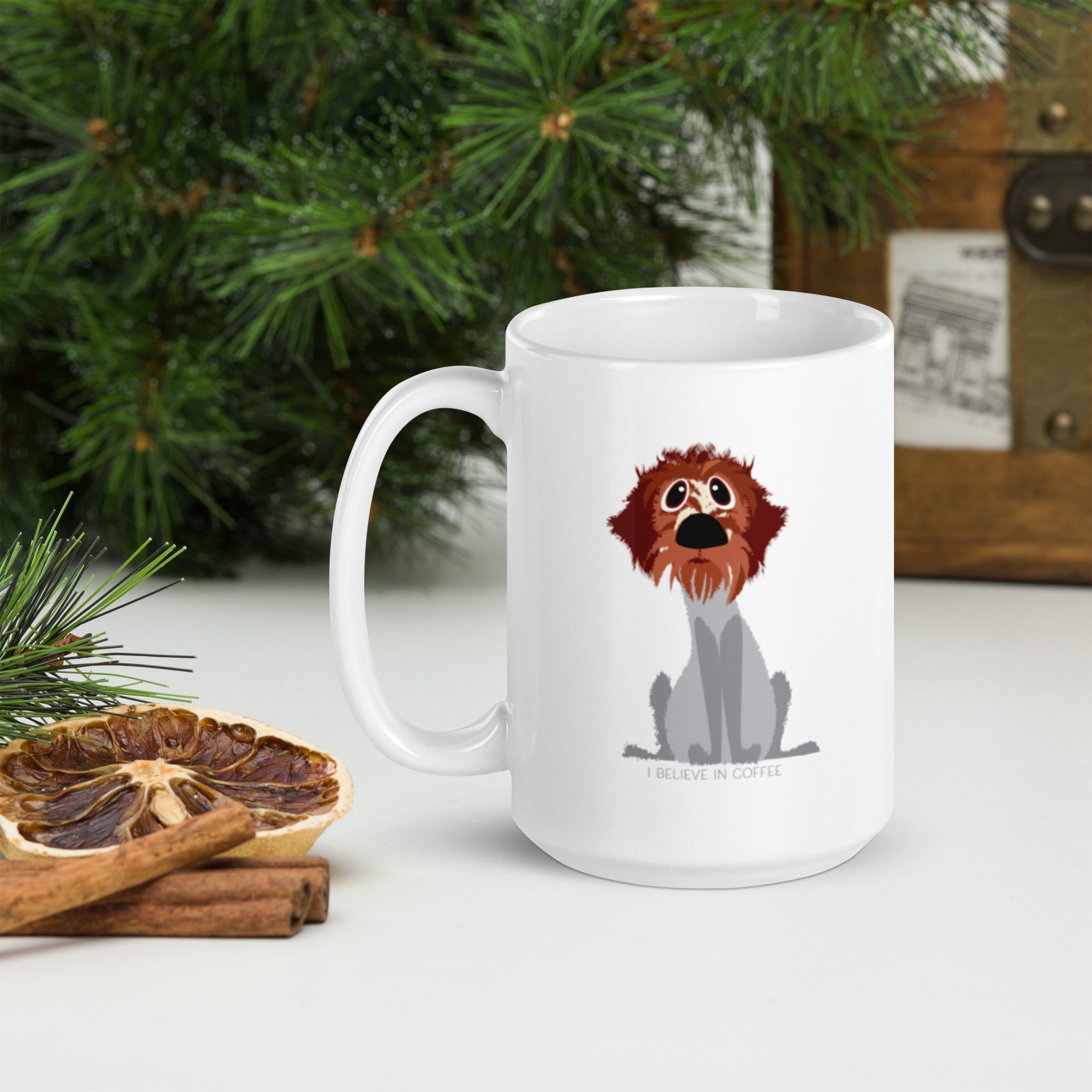I BELIEVE IN COFFEE mug