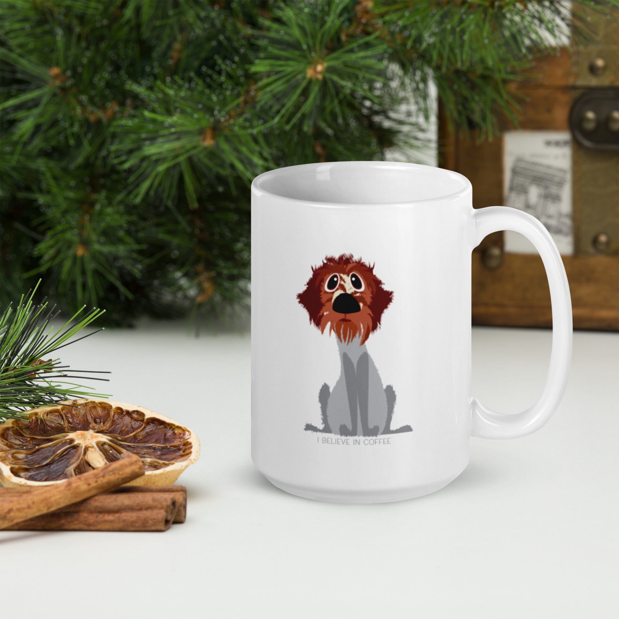 I BELIEVE IN COFFEE mug